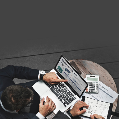 Modern workplace with laptop and documents